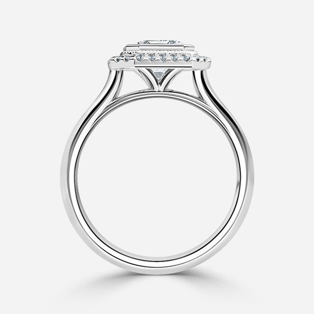 Suri White Gold Halo Engagement Ring