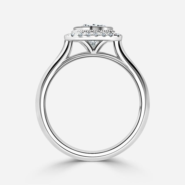 Suri White Gold Halo Engagement Ring