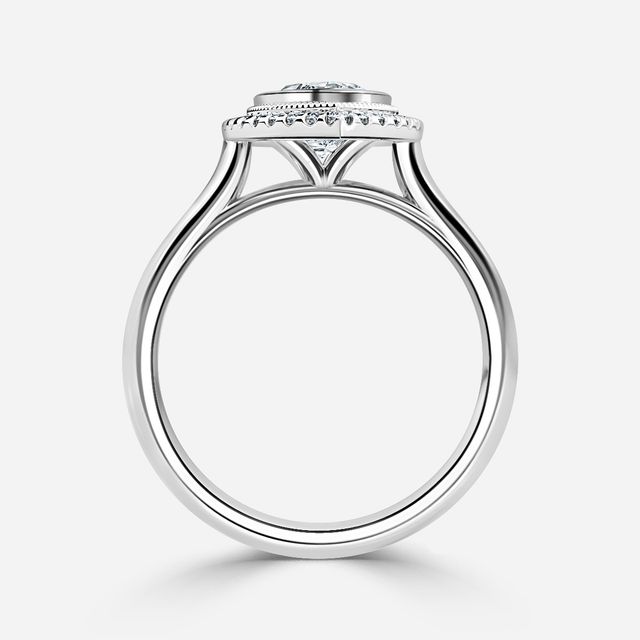 Suri White Gold Halo Engagement Ring
