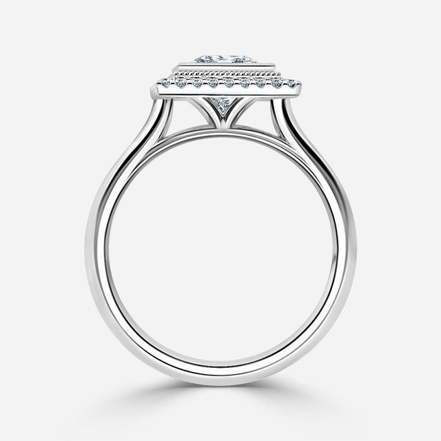 Suri White Gold Halo Engagement Ring