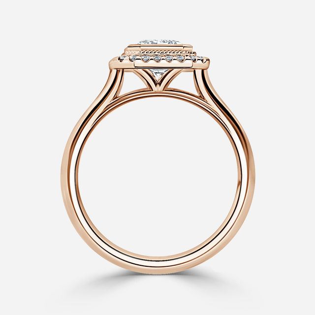 Suri Rose Gold Halo Engagement Ring