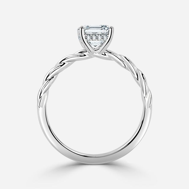 Midas Hidden Halo Platinum Engagement Ring