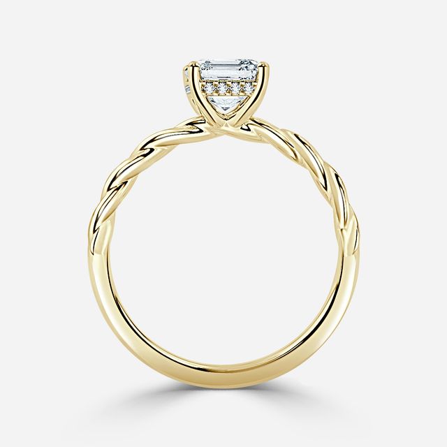 Midas Hidden Halo Yellow Gold Engagement Ring