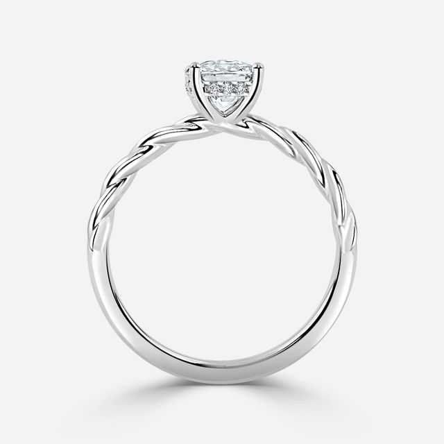 Midas Hidden Halo White Gold Engagement Ring