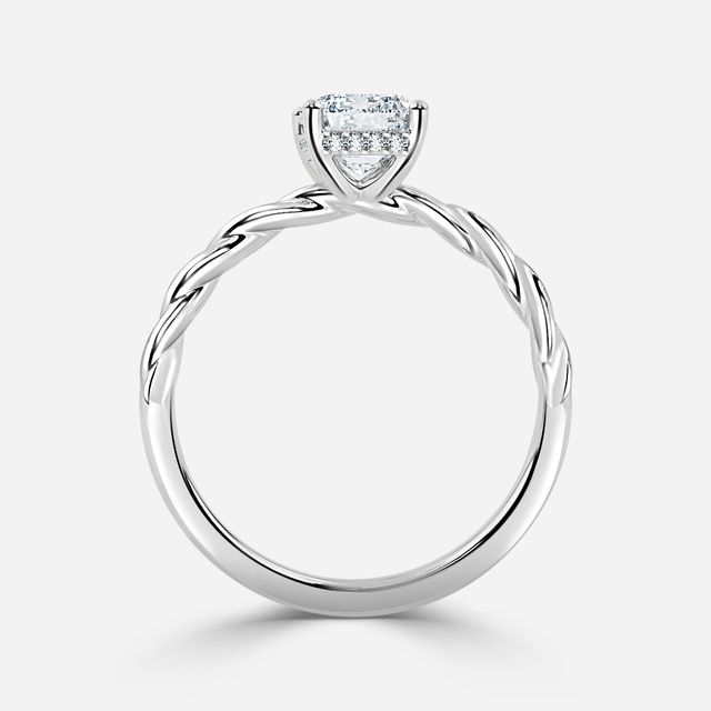 Midas Hidden Halo Platinum Engagement Ring