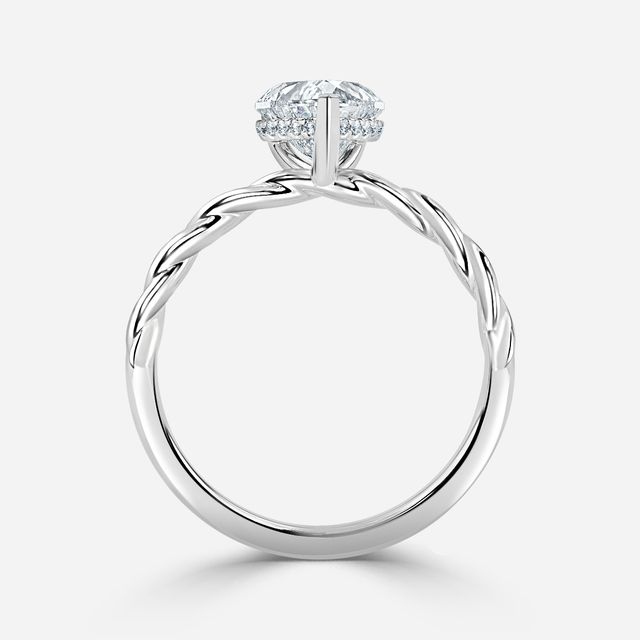 Midas Hidden Halo White Gold Engagement Ring