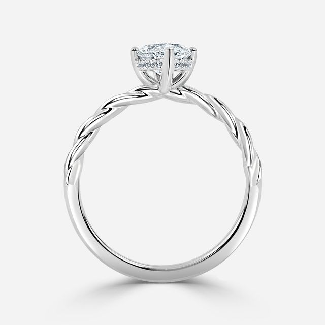 Midas Hidden Halo Platinum Engagement Ring