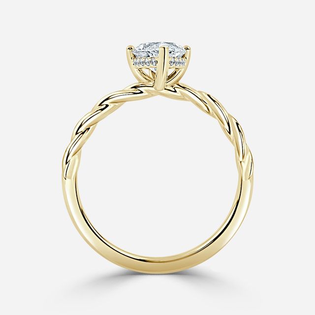Midas Hidden Halo Yellow Gold Engagement Ring