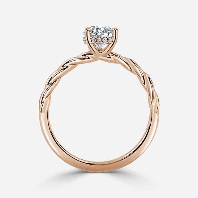 Midas Hidden Halo Rose Gold Engagement Ring