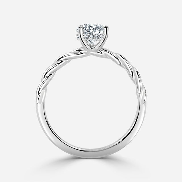 Midas Hidden Halo Platinum Engagement Ring