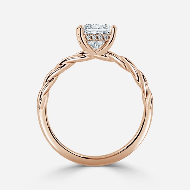 Midas Hidden Halo Rose Gold Engagement Ring