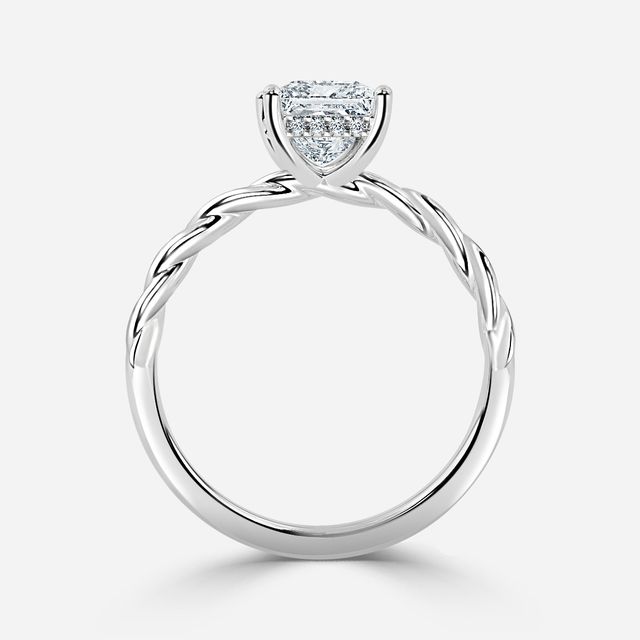 Midas Hidden Halo White Gold Engagement Ring