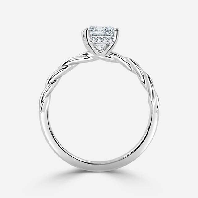 Midas Hidden Halo Platinum Engagement Ring