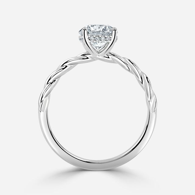 Midas Hidden Halo White Gold Engagement Ring