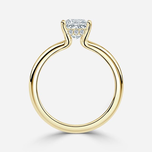 Sasha Yellow Gold Hidden Halo Engagement Ring