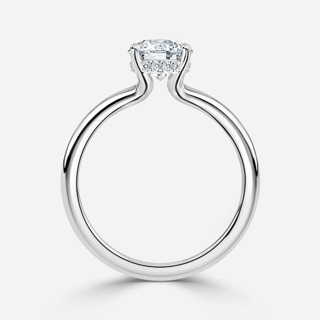 Sasha White Gold Hidden Halo Engagement Ring