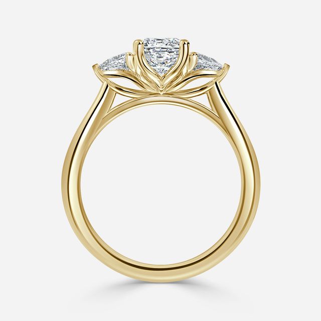 Ciara Yellow Gold Trilogy Engagement Ring