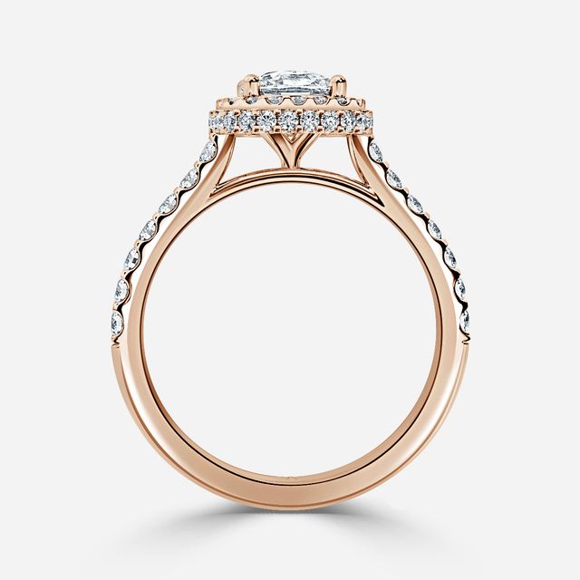 Aletheia Rose Gold Diamond Engagement Ring