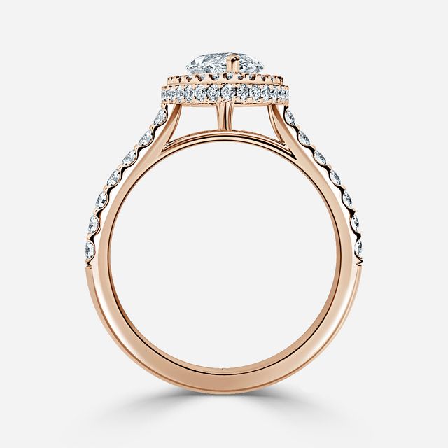 Aletheia Rose Gold Diamond Engagement Ring