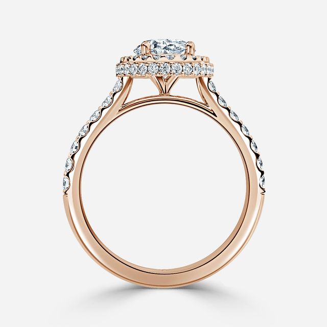 Aletheia Rose Gold Diamond Engagement Ring