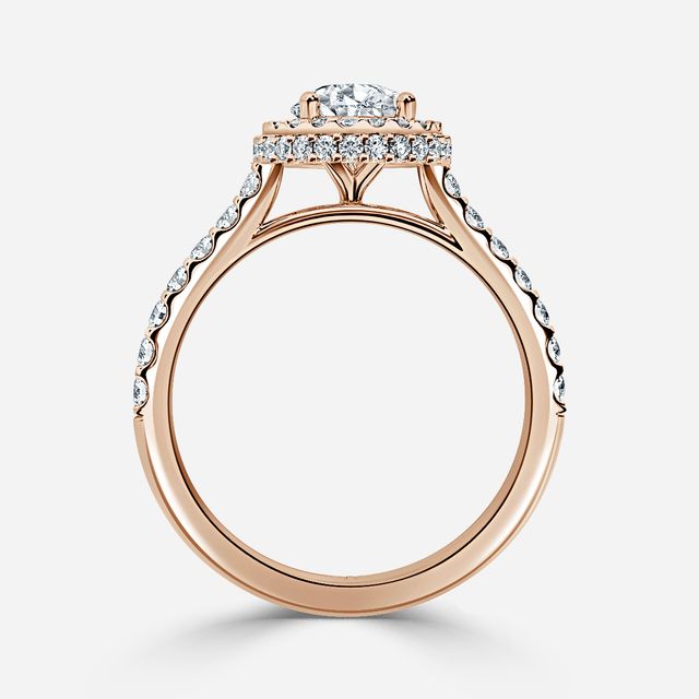 Aletheia Rose Gold Diamond Engagement Ring