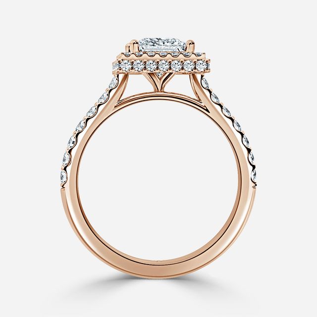Aletheia Rose Gold Diamond Engagement Ring