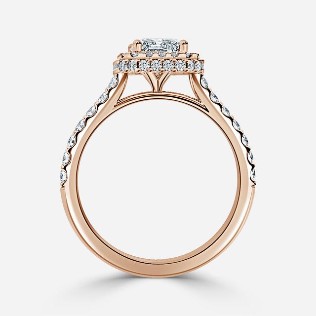 Aletheia Rose Gold Diamond Engagement Ring