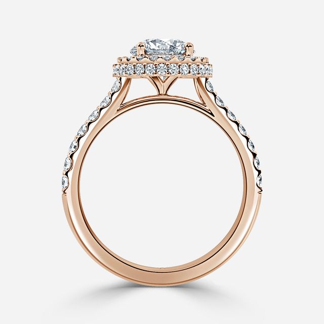 Aletheia Rose Gold Diamond Engagement Ring