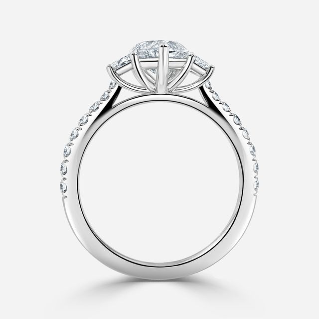 Vedette White Gold Trilogy Engagement Ring