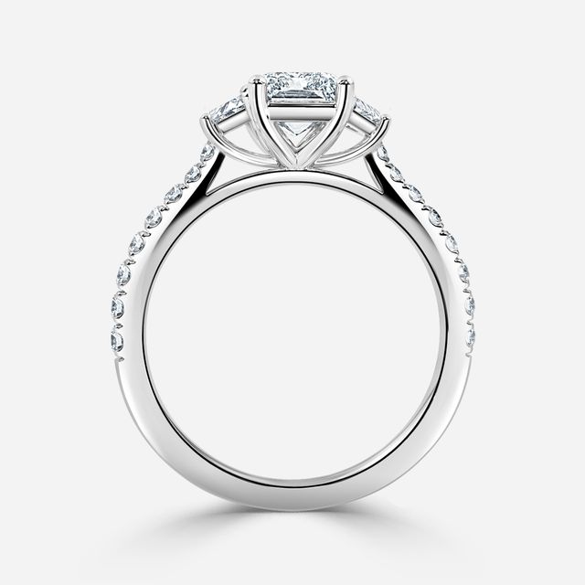 Vedette Platinum Trilogy Engagement Ring