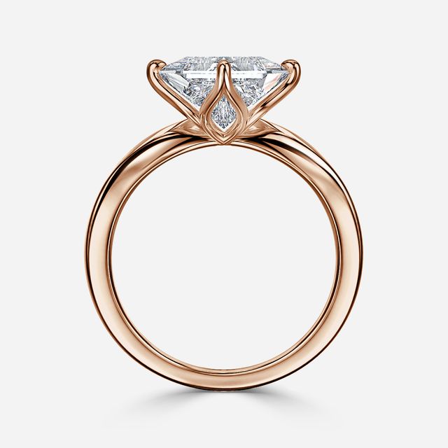 Vri Rose Gold Solitaire Engagement Ring