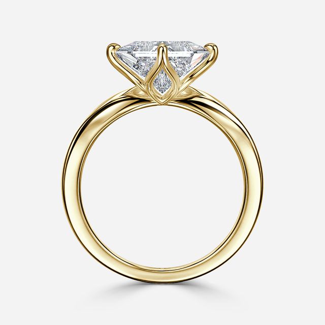 Vri Yellow Gold Solitaire Engagement Ring