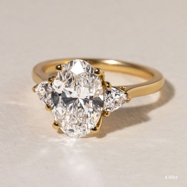 Ciara Yellow Gold Trilogy Engagement Ring