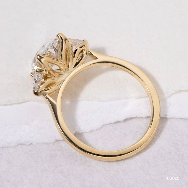 Ciara Yellow Gold Trilogy Engagement Ring