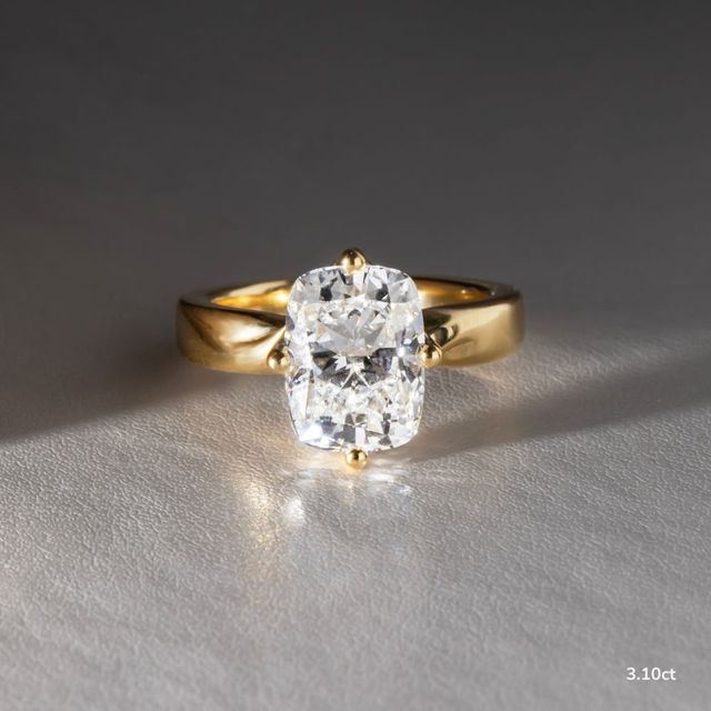 Vri Yellow Gold Solitaire Engagement Ring