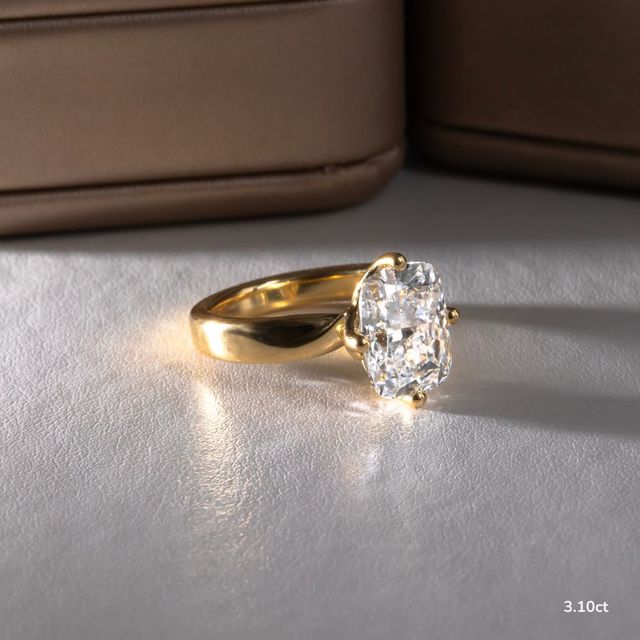Vri Yellow Gold Solitaire Engagement Ring