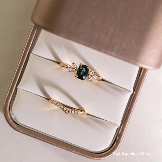 Adriana Yellow Gold Flower Engagement Ring