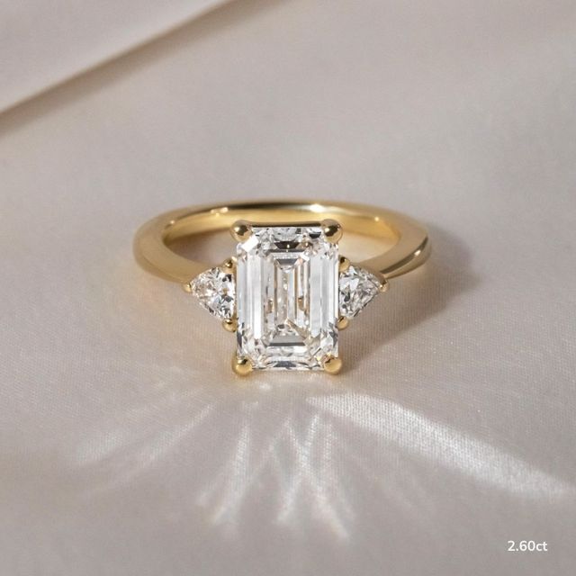 Manilla Yellow Gold Trilogy Engagement Ring