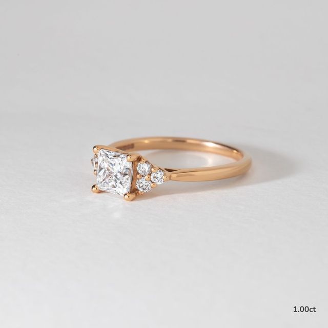 Isabella Rose Gold Flower Engagement Ring