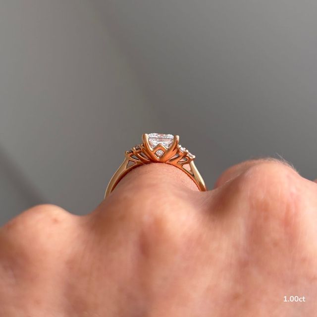 Isabella Rose Gold Flower Engagement Ring