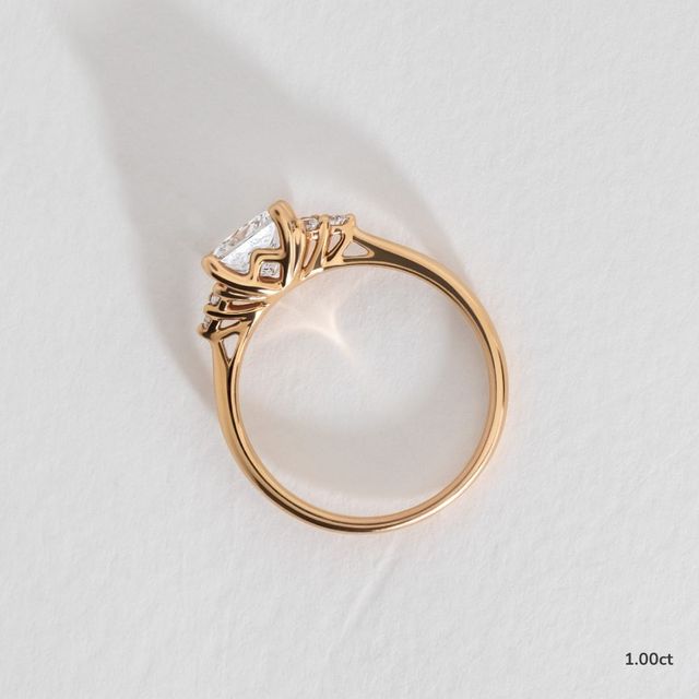 Isabella Rose Gold Flower Engagement Ring