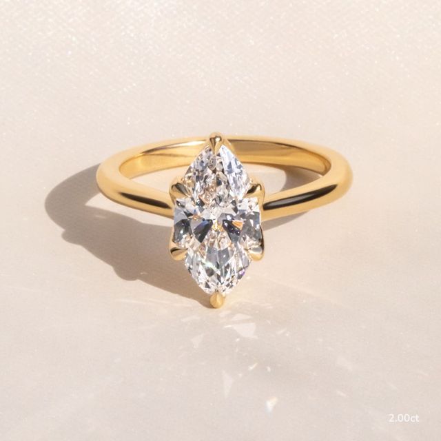 Elswin Yellow Gold Solitaire Engagement Ring