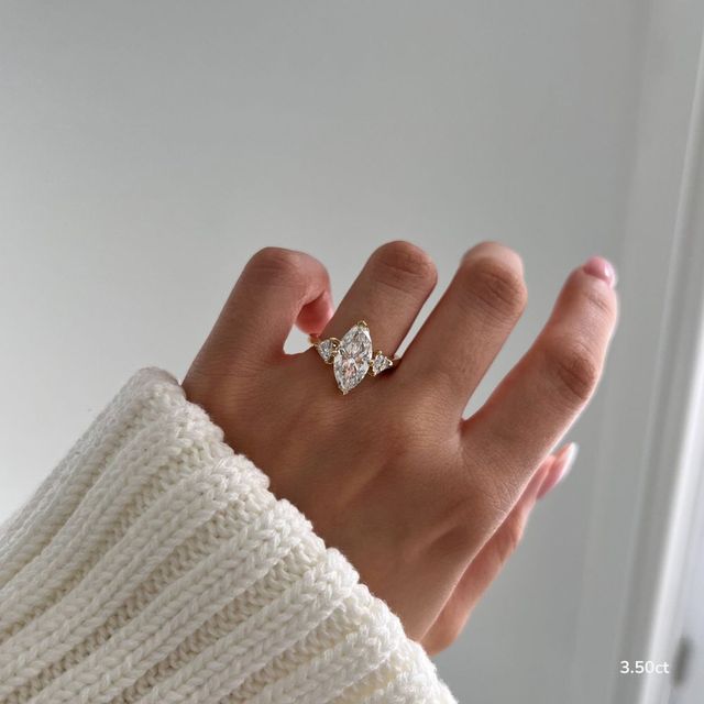 Ciara Yellow Gold Trilogy Engagement Ring