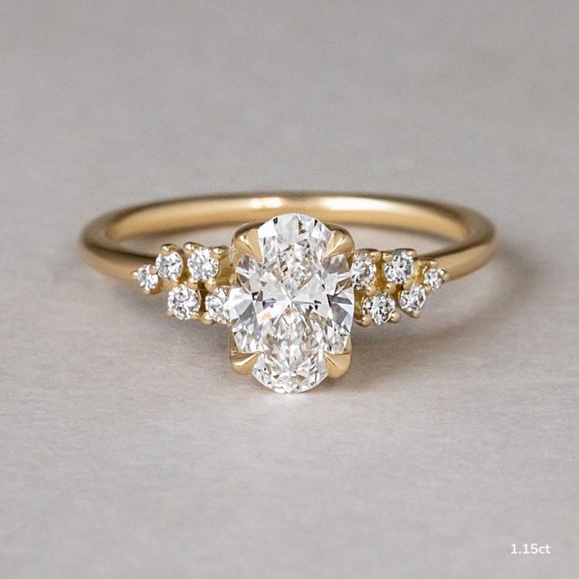 Everest Yellow Gold Flower Engagement Ring