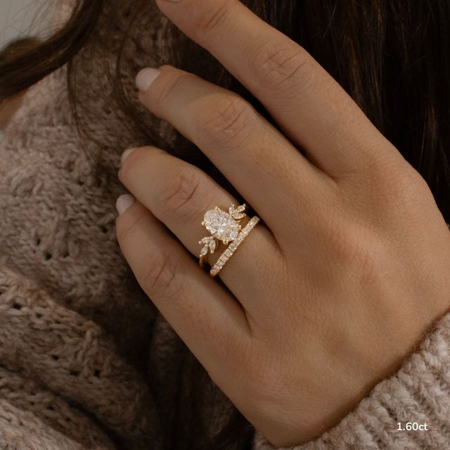 Adriana Yellow Gold Trilogy Engagement Ring