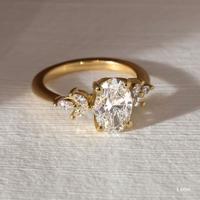 Adriana Yellow Gold Trilogy Engagement Ring