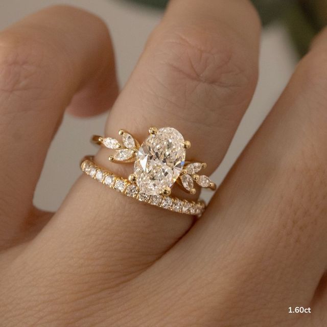 Adriana Yellow Gold Trilogy Engagement Ring