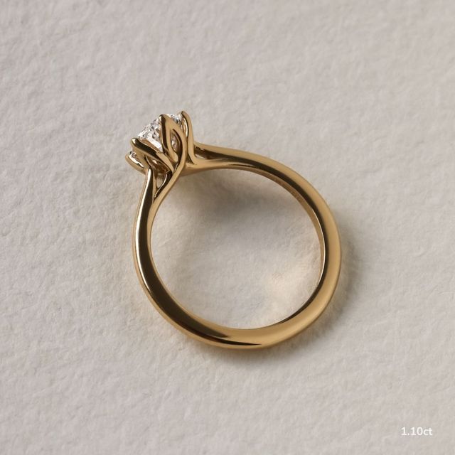 Elswin Yellow Gold Solitaire Engagement Ring