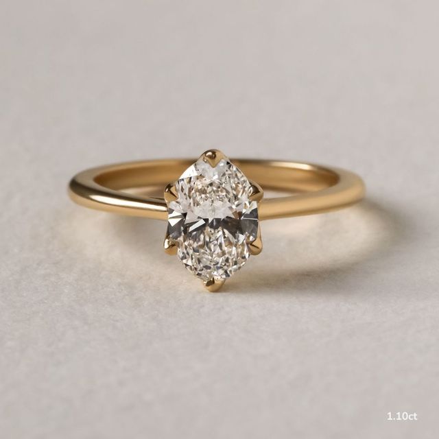 Elswin Yellow Gold Solitaire Engagement Ring