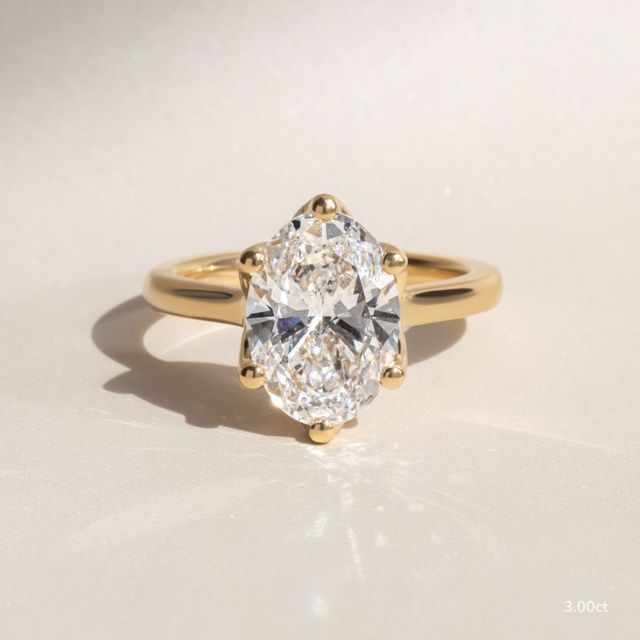 Elswin Yellow Gold Solitaire Engagement Ring